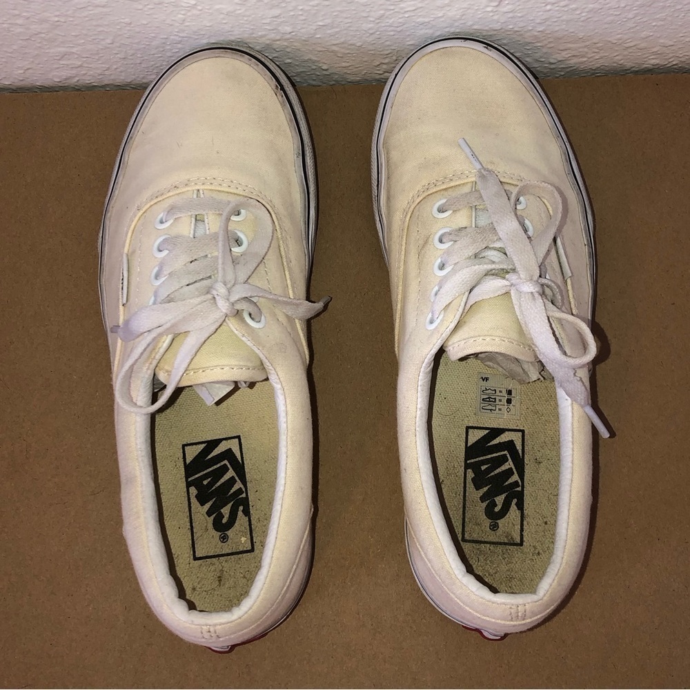VANS Sneaker low top women's 8/men's 6.5 Beige Yellow Unisex Shoes - Picture 11 of 12